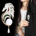 Horse Head Enamel Pearl Look Metal Brooch Pin for Jackets and Lapels view 4