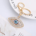 Evil Eye Rhinestone Keychain Metal Charm 4 Styles Mixed Metals view 2