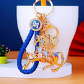 Moonstone Pegasus Keychain with Five Fortune Loops and Plain Option view 11