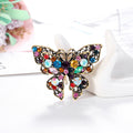 Black Gold Tone Butterfly Crystal Metal Brooch Pin view 3