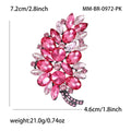 Faceted Crystal Leaf Brooch in Blue and Pink Decorative Accessory view 7