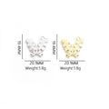 Black Enamel Crystal Butterfly Charms in Gold and Silver Tones view 3