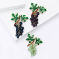 Beaded Grape Cluster Brooch in Blue Purple or Green view 2