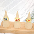 Gold Tone Butterfly Enamel Signet Rings in Four Bright Colors view 4