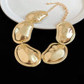 Organic Irregular Metal Plaque Necklace Stud Pieces view 7