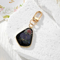 Black Resin Pressed Flower Keychains in Six Designs view 3