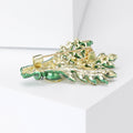 Crystal Wheat Sheaf Brooch in Three Botanical Colors view 3