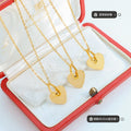 Gold Hollow Heart Pendant Necklace Fine Cable Chain view 2
