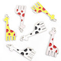 Colorful Giraffe Enamel Metal Jewelry Charms, 6 Designs view 5