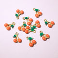 Tiny Double Cherry Charms in Seven Color Combinations view 8