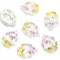 Painted Shell Charms in Five Colors and Two Metal Tones view 12