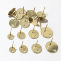 Round Post Earring Pad Findings in Three Metal Finishes and Four Sizes view 4