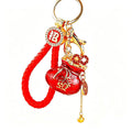 Fortune Pouch Keychains With Enamel Centers and Braided Wrist Straps view 5