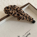 Leopard Print Fabric Scrunchie and Duckbill Hair Clips view 9