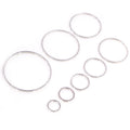 Smooth Round Metal Hoop Components in Gold and Silver Tones view 3