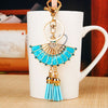 Blue Folding-Fan