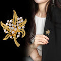 Flower Pearl Look Metal Brooch Pin 6.3 x 4.5 cm for Jackets and Lapels view 3