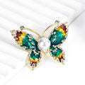 Butterfly Enamel Pearl Look Metal Brooch Pin for Jackets and Lapels view 5