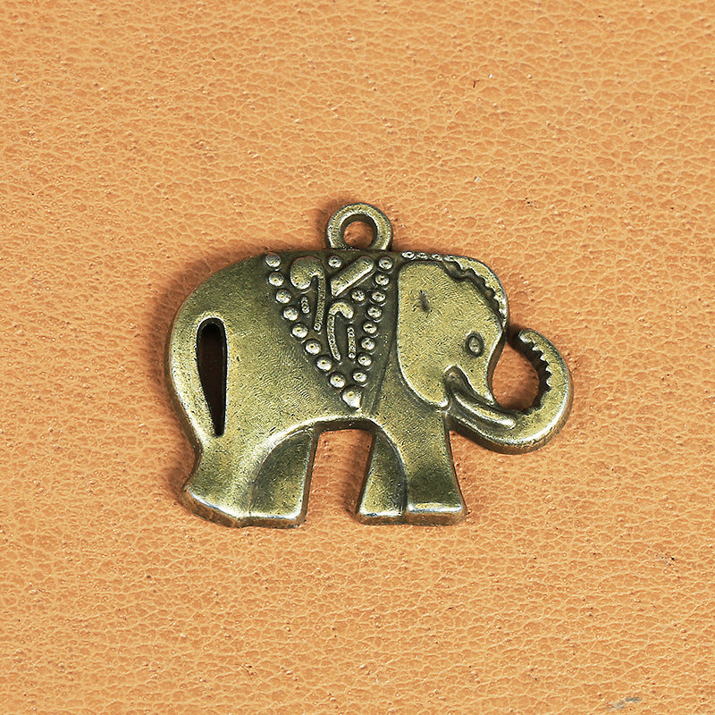 22x25mm Vintage Elephant Alloy Charm Pendant