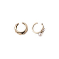 Gold and Silver Tone Polished Pearl Accent Ear Cuff Sets view 5