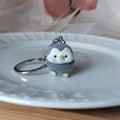 Flocked Mini Animal Plush Keychains Elephant Penguin Hippo 4 Styles view 7