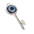 Evil Eye Key Shaped Charm Pendant Silver-Tone Alloy Heart Detail view 5