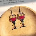 Acrylic Christmas Wine Bottle Glass Drop Earrings 2 Styles view 6