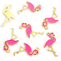 Enamel-Look Gold Silver Flamingo Alloy Charms in 6 Styles view 8