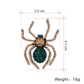 Gold Tone Silver Tone Spider Crystal Metal Brooch Pin view 5