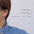 Gold Tone White Pearl And Irregular Nested Loop Disc Drop Earrings view 2