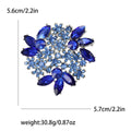 Floral Cluster Crystal Brooch in Four Jewel Colors view 7