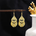 Fifty-Eight Gold Tone Ethnic Fringe and Tassel Earrings view 6