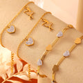 Gold Heart Snake Chain And Ballerina Charm Bracelets view 2