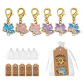Enamel Butterfly Charm Keychain Gold Clasp Six Colors view 1