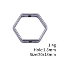 Open Hexagon Small Hole Beads in Five Finishes for Jewelry Making view 5