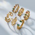 Crystal Open Ring Collection in Gold and Silver Tone Styles view 2