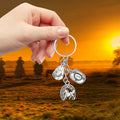 Silver Cowboy Hat Horseshoe Keychain Western Horse Charms view 4