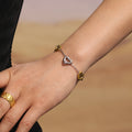 Hollow Heart Chain Bracelet Stainless Steel Four Finishes view 2