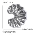 Fluted Fan Shell Brooch In Gold And Silver Tone Finishes view 7