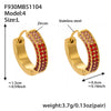 F930 Red-Large Earrings