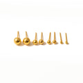 Four Size Gold Tone Classic Round Ball Stud Earrings view 5