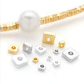 Flat Square Disc Metal Spacer Beads for Jewelry Making view 2