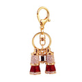 Clear Stone Binocular Keychain In Five Color Options view 5