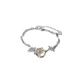 Silver Star Orb Bracelet Starfish Shell Open Rings view 5