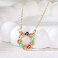 Gold Evil Eye Pendant Necklaces Rhinestone Styles 6 Designs view 2