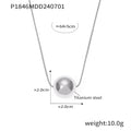 Gold Steel Ball Pendant Snake Chain Titanium Steel Necklaces view 6