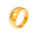 Irregular Surface Band Rings Gold Steel Sizes Six To Eight view 5