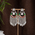Ten Gold Silver and Color Long Ethnic Tassel Earrings view 8