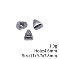 Buddha Figure Silver Tone Large Hole Spacer Beads For Jewelry Making view 3
