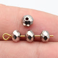 5.8x5.8x4.5mm 0.5g Multicolor Zinc Alloy Faceted Diamond Shape Loose Metal Beads for Bracelet DIY Jewelry